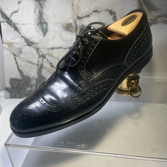 Church’s shoe men PRADA black leather dress oxford sz 9 - Picture 7 of 16